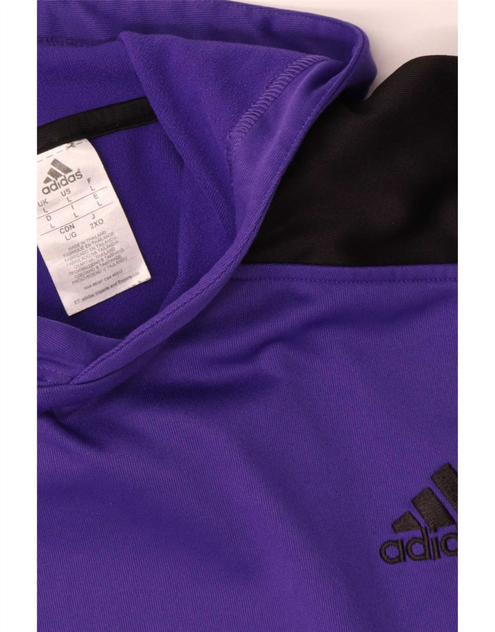 Adidas Herre hættetrøje Jumper Large Lilla Colourblock Polyester