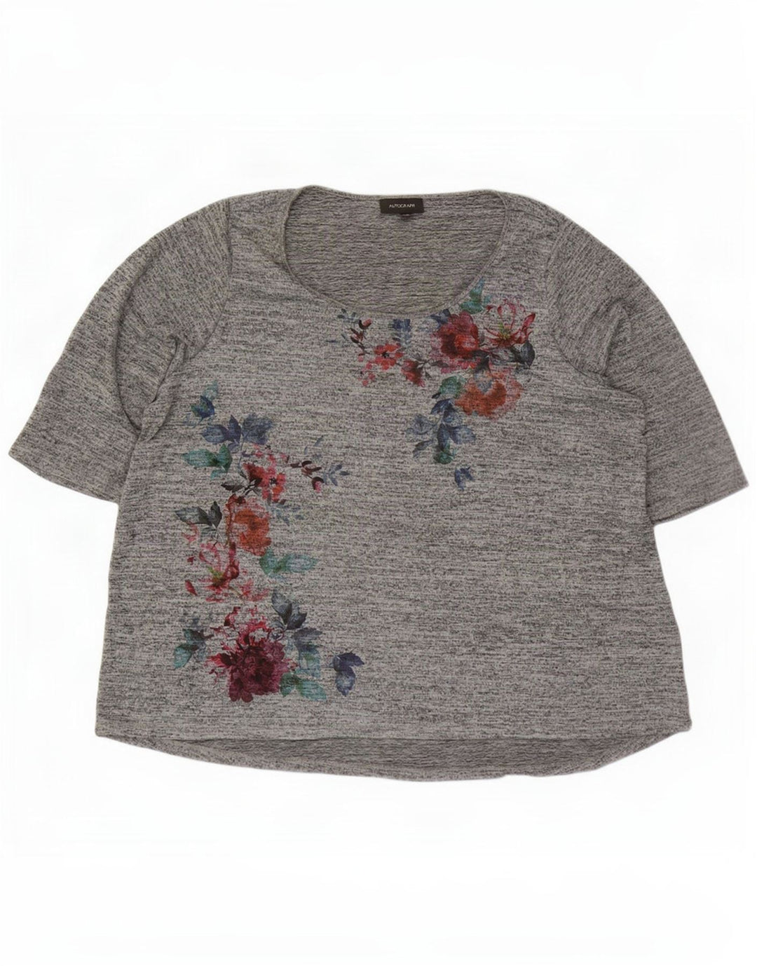 Marks & Spencer Womens Autograph Graphic Top 3/4 ærme UK 26 5XL Grå