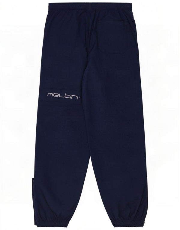 Meltin' Pot Herre grafiske vandtætte bukser Large Navy Blue Nylon
