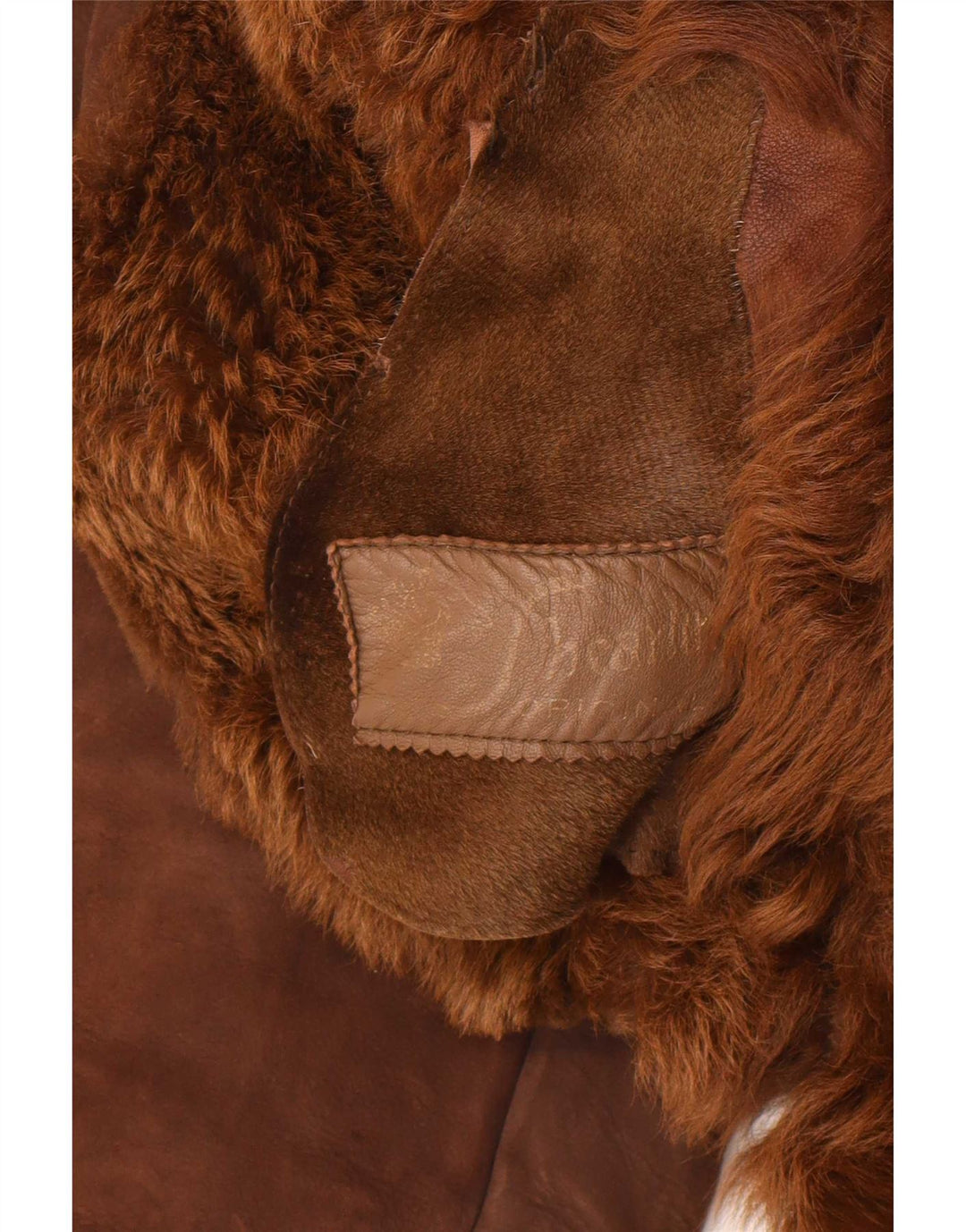 Vintage Dame Shearling Coat UK 14 Medium Brown