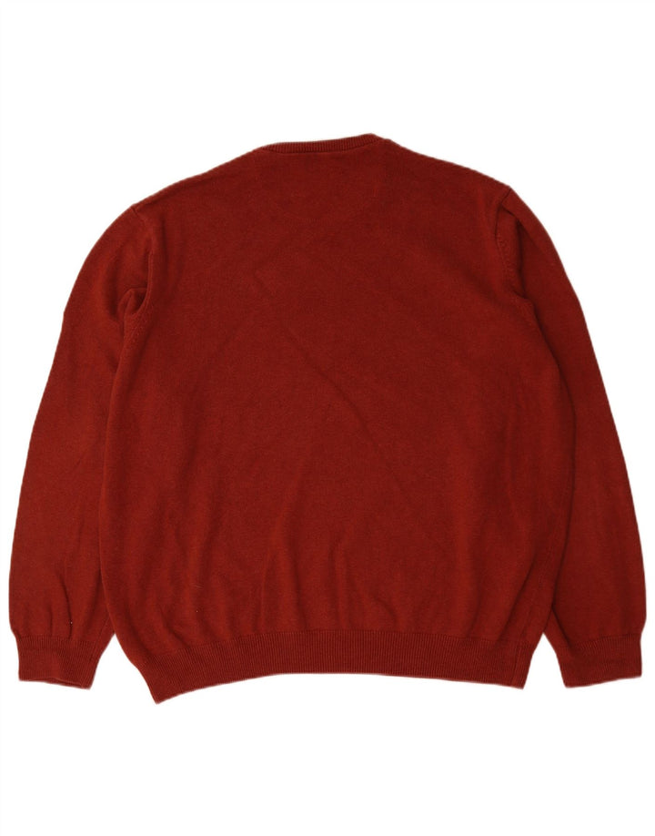 Marks & Spencer Herre sweater med rund hals 2XL rød bomuld