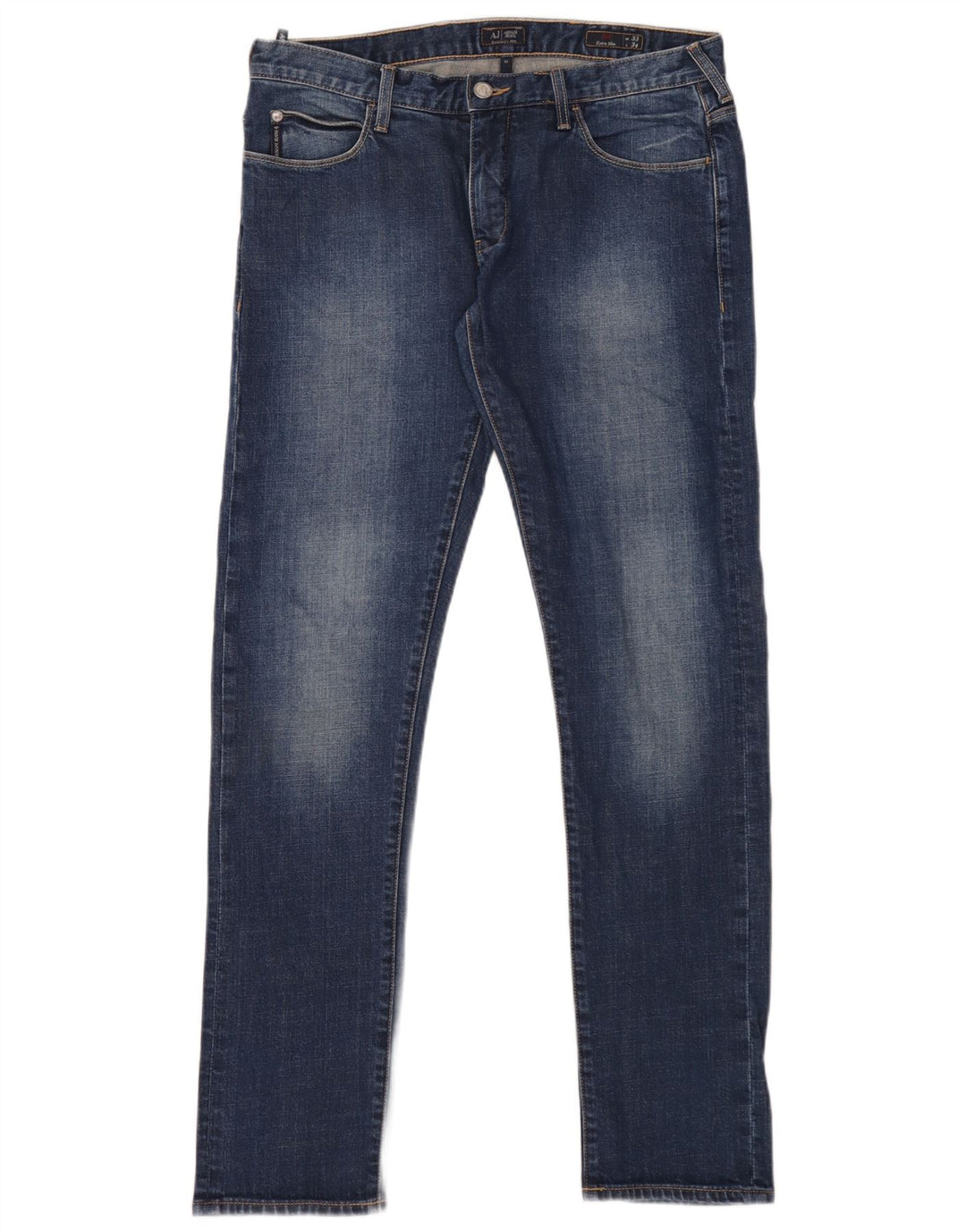 Armani Dame J10 Slim Jeans W33 L34 Blå Bomuld