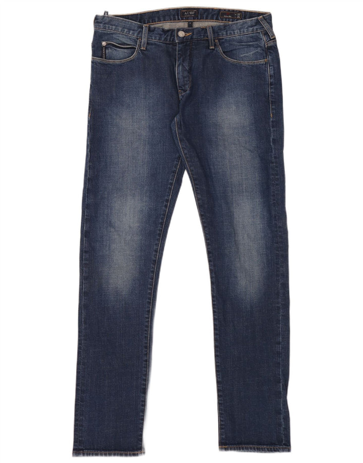 Armani Dame J10 Slim Jeans W33 L34 Blå Bomuld