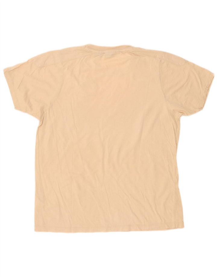 Fila Herre Grafisk T-Shirt Top Stor Beige Bomuld