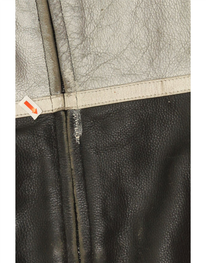 Hein Gericke Herre motorcykel racerjakke UK 36 Small Black Colourblock