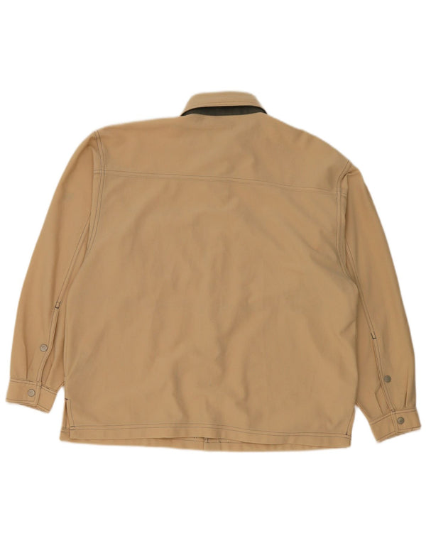 Diadora Herre Loose Fit skjorte UK 36 Small Beige Polyester