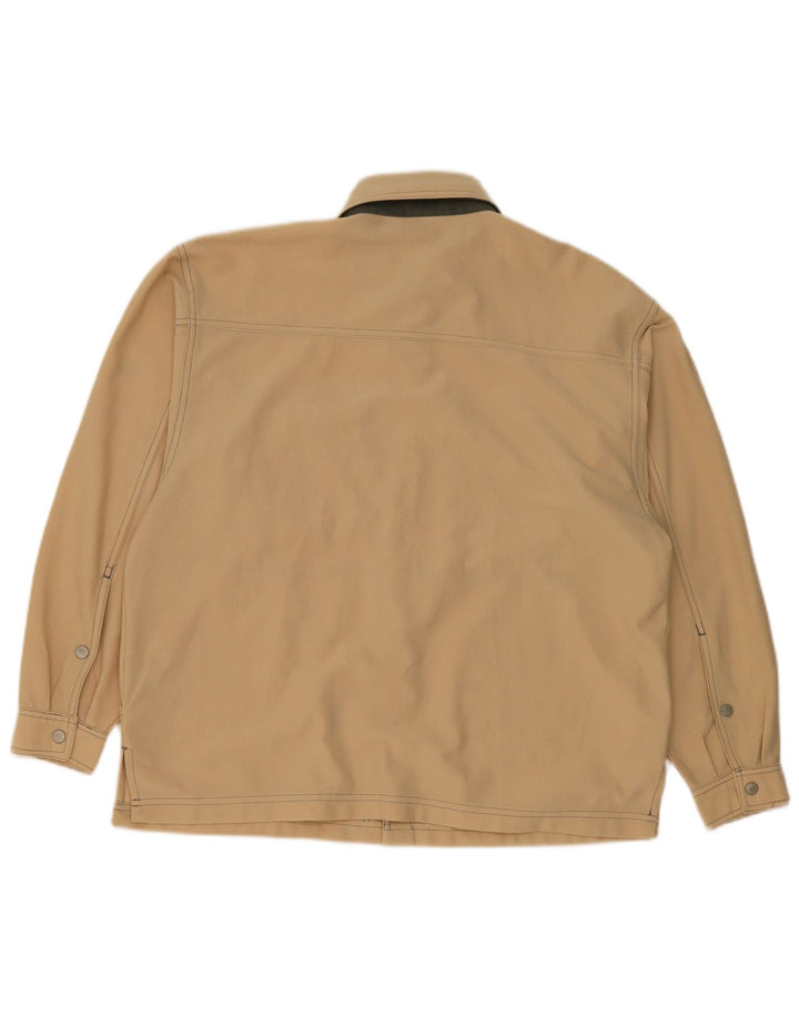 Diadora Herre Loose Fit skjorte UK 36 Small Beige Polyester