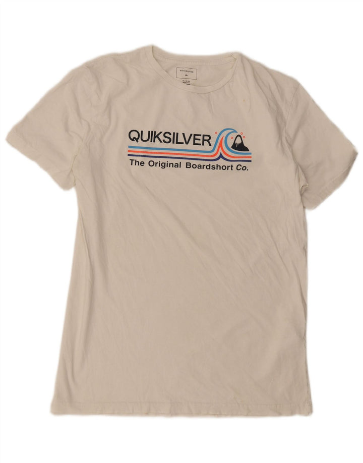 Quiksilver Herre Regular Fit Grafisk T-shirt Top Medium Hvid Bomuld