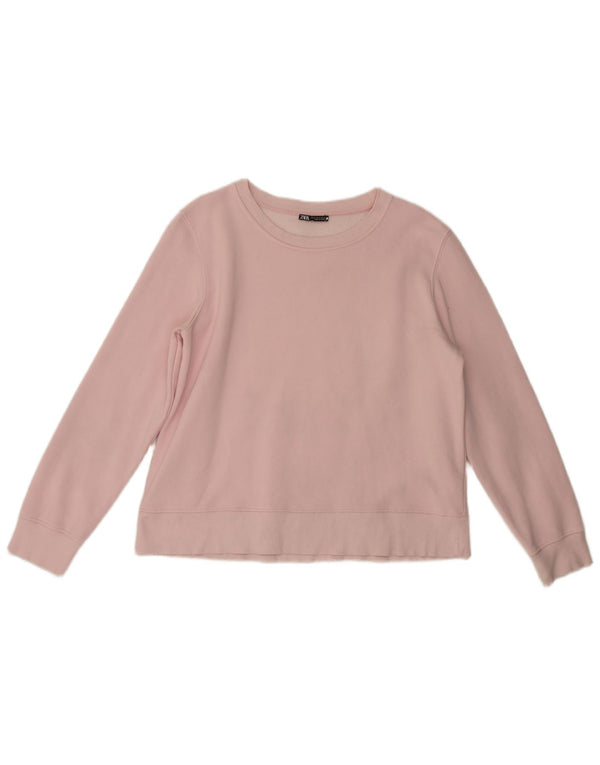 Zara Sweatshirt Jumper UK 18 XL Pink Bomuld