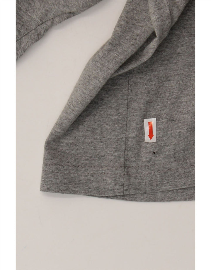 ADIDAS Grafisk T-shirt til mænd, lille grå bomuld