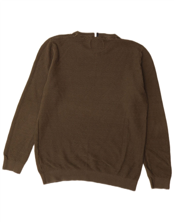 Jack & Jones Herre trøjetrøje med rund hals Stor Khaki Chevron Bomuld