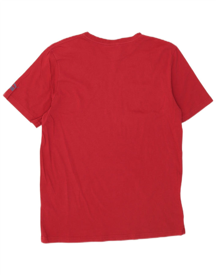 Puma Herre grafisk T-shirt Top Medium Rød Bomuld
