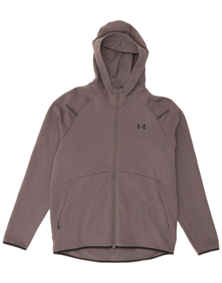 Under Armour Herre hættetrøje med lynlås Stor grå polyester