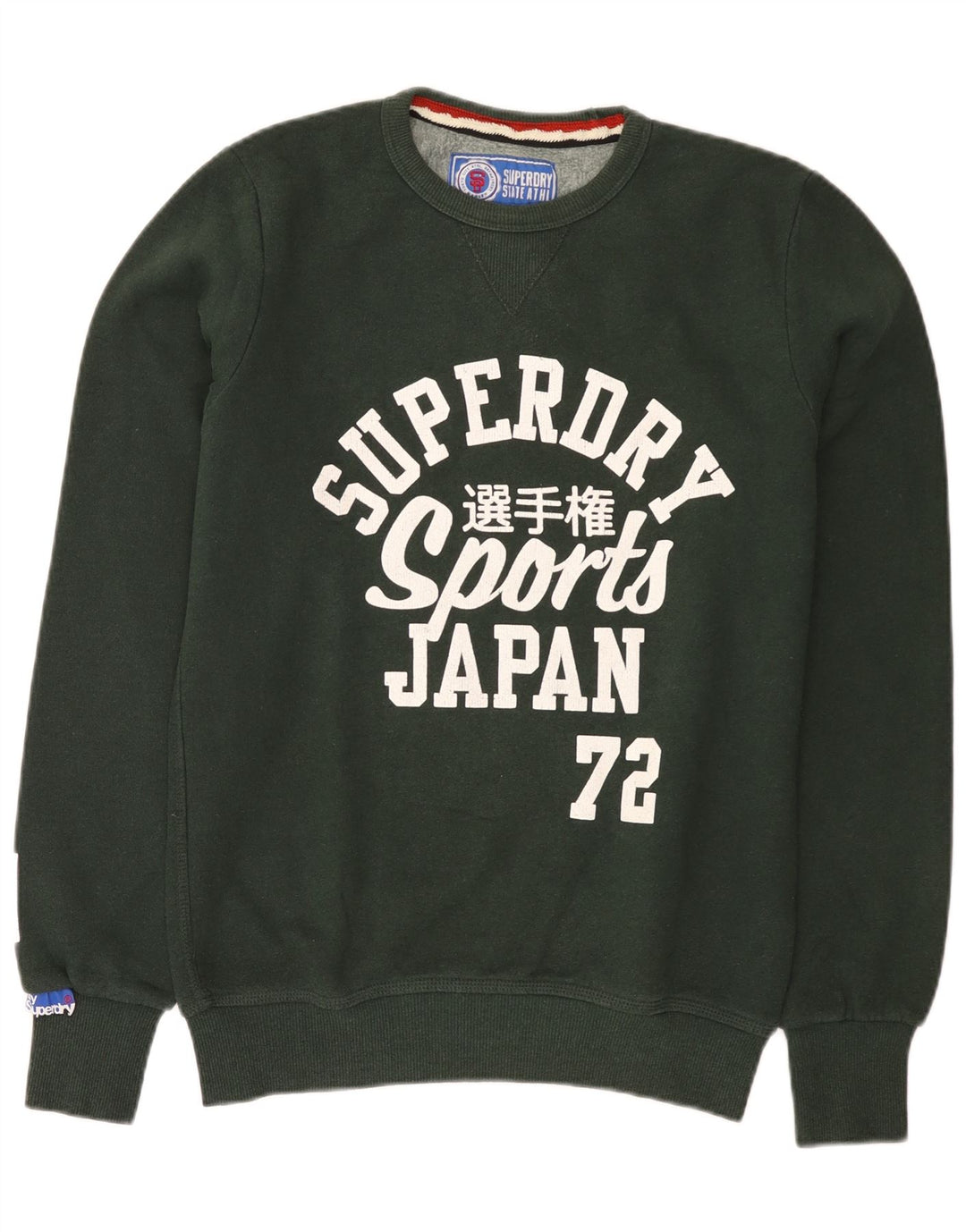 Superdry grafisk sweatshirt til mænd mellem grøn bomuld