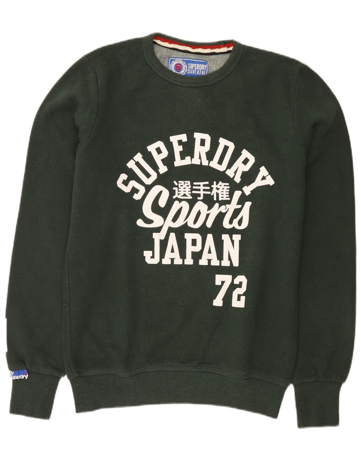 Superdry grafisk sweatshirt til mænd mellem grøn bomuld