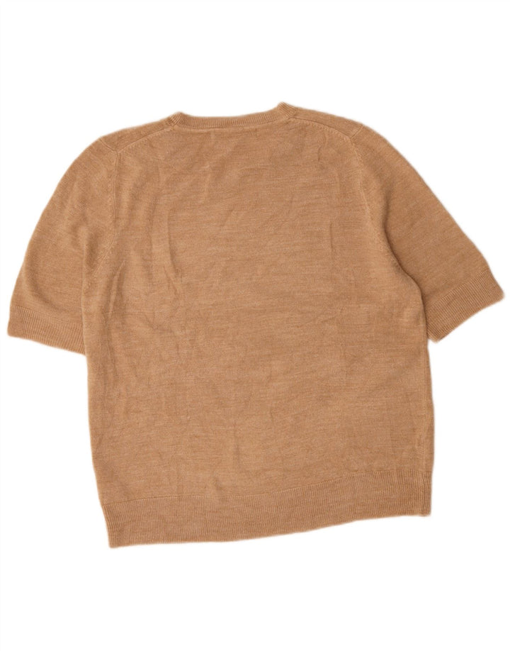 Marks & Spencer Dame sweater med rund hals DK 14 Stor Beige