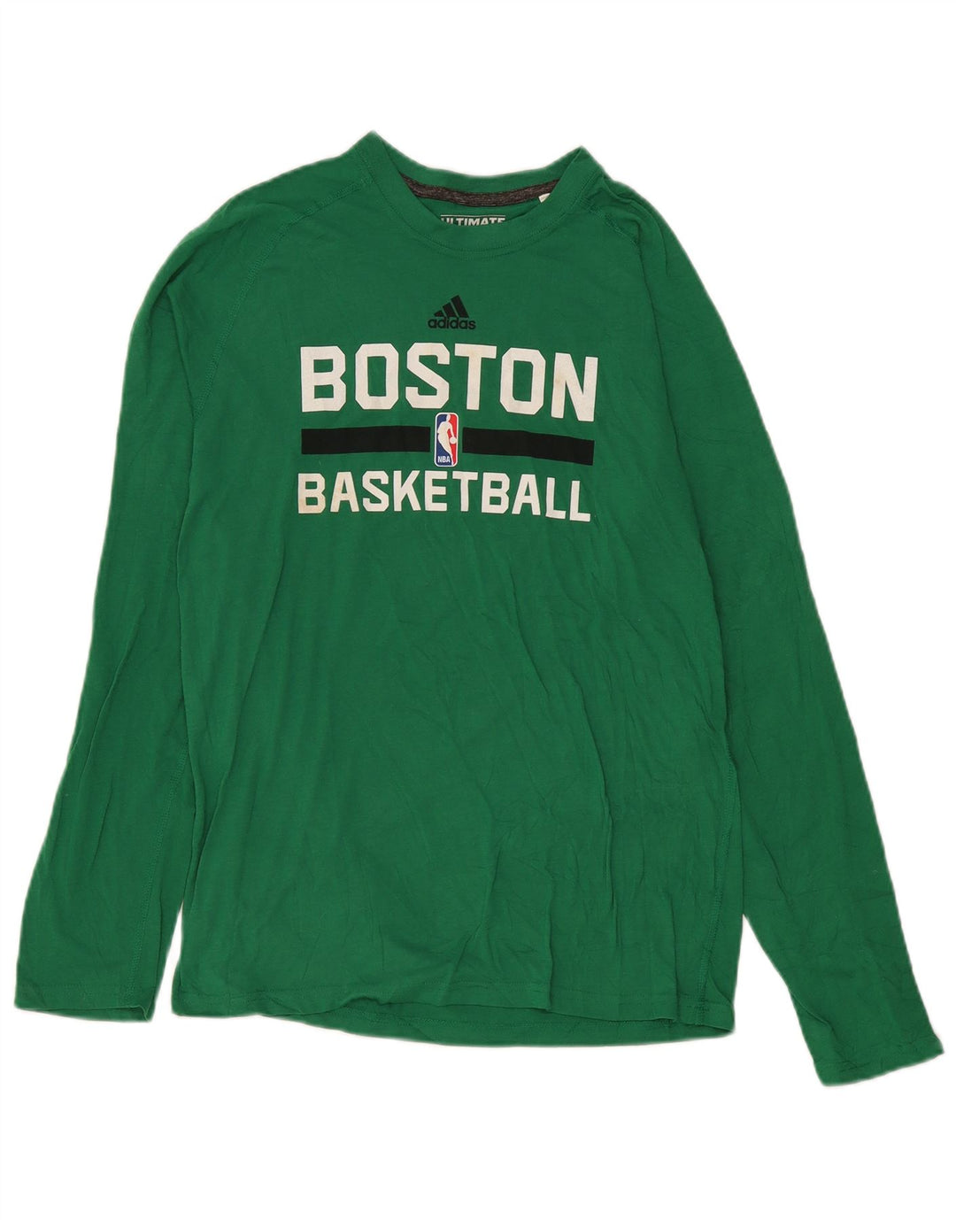Adidas Herre Boston Celtics Grafisk Top Langærmet Medium Grøn Polyester