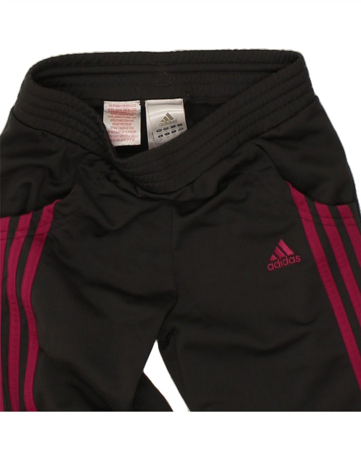 ADIDAS Girls Tracksuit Trousers Joggers 9-10 Years Grey Polyester | Vintage Adidas | Thrift | Second-Hand Adidas | Used Clothing | Messina Hembry 