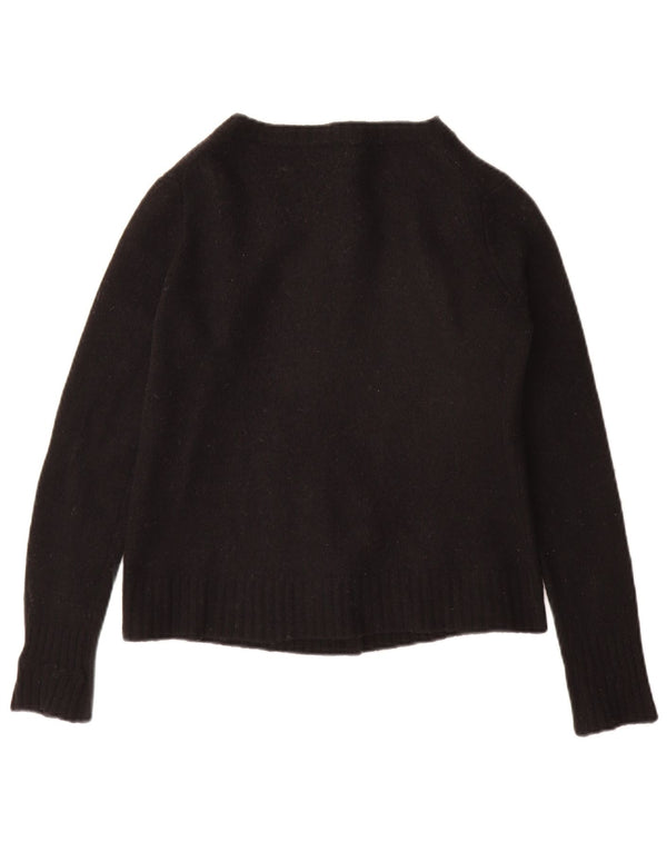 Benetton Dame Cardigan Sweater UK 10 Lille Sort