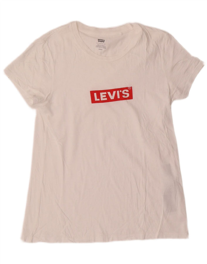 Levi's Grafisk T-shirt top til kvinder DK 10 Lille hvid bomuld