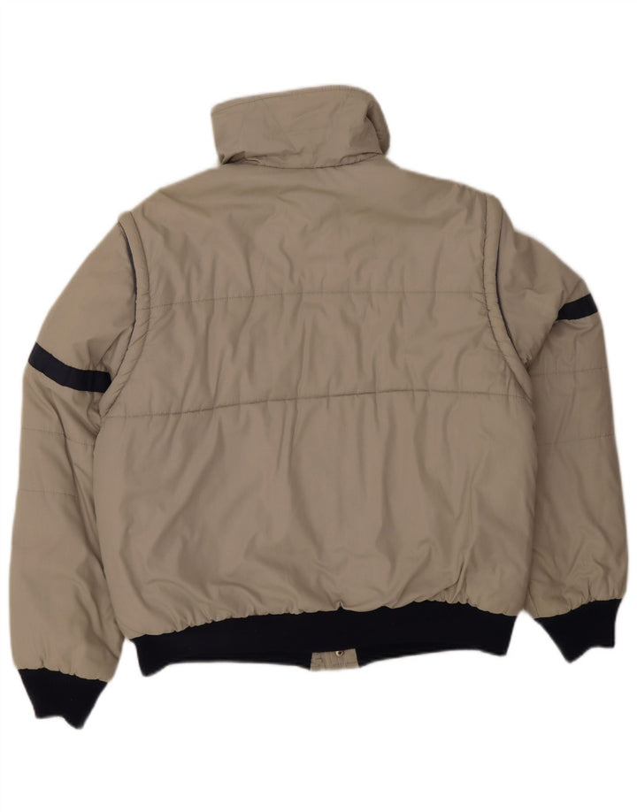 Vintage Herre Utility Jacket UK 38 Medium Grey Colourblock Polyester