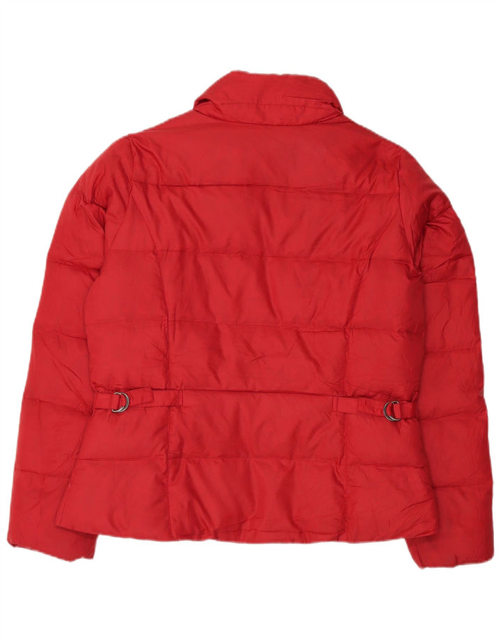 Eddie Bauer Dame Polstret Jakke UK 16 Large Rød Polyester