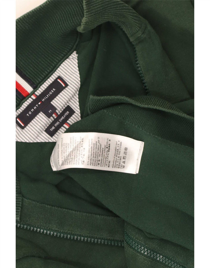 Tommy Hilfiger Herre cardigan sweater med fuld lynlås mellemgrøn bomuld