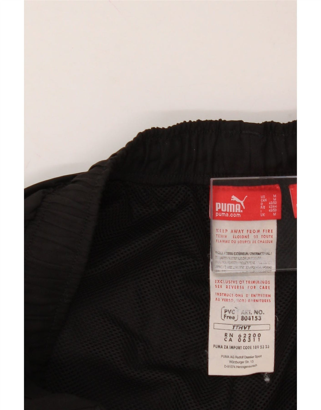 PUMA Mens Graphic Capri Tracksuit Trousers Medium  Black Polyester Vintage Puma and Second-Hand Puma from Messina Hembry 