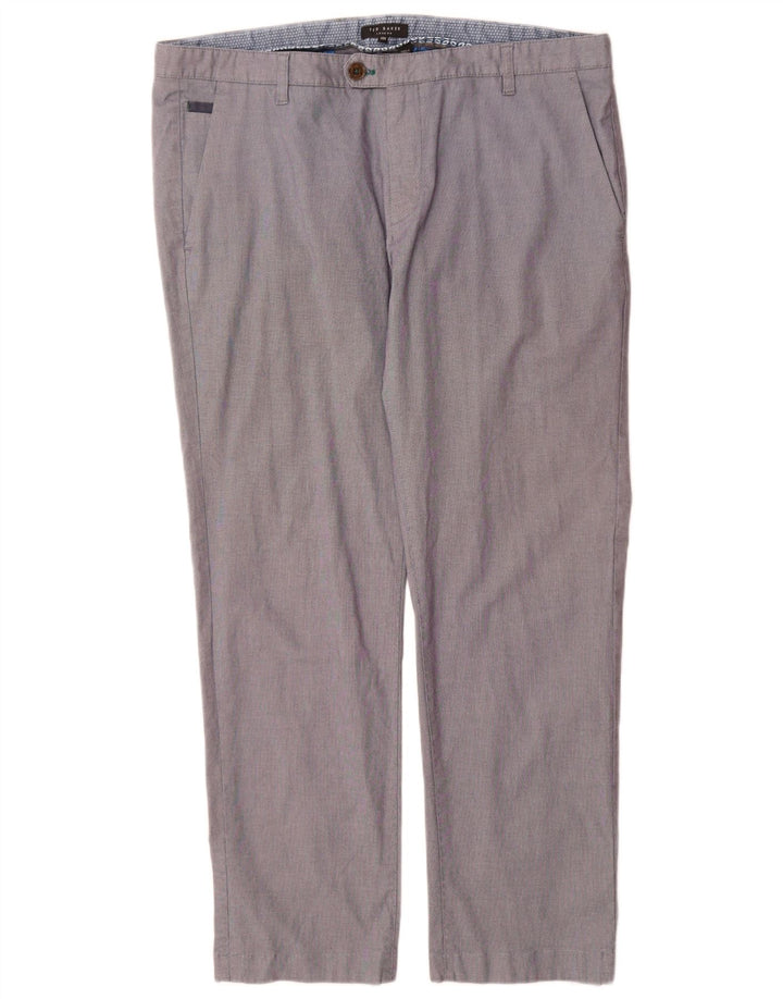 Ted Baker Straight Chino Bukser til mænd W38 L30 Blå Bomuld