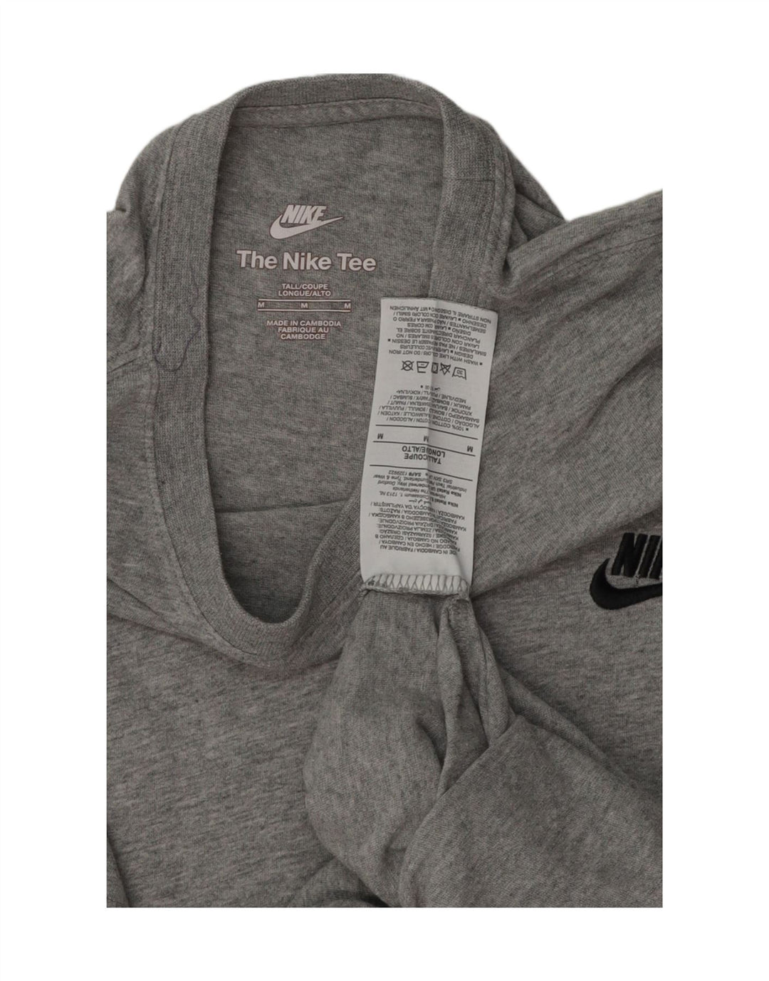 NIKE Mens T-Shirt Top Medium Grey Cotton Vintage Nike and Second-Hand Nike from Messina Hembry 