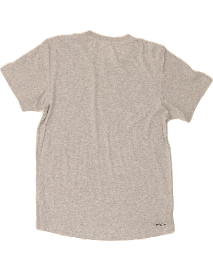 ADIDAS Mens Climalite Graphic T-Shirt Top Medium Grey Vintage Adidas and Second-Hand Adidas from Messina Hembry 