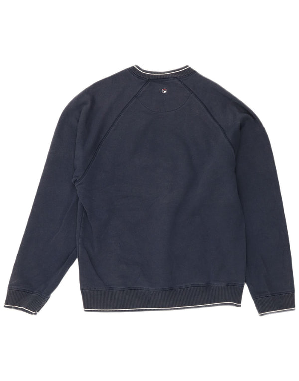Fila Herre grafisk sweatshirt Jumper Medium Navyblå Bomuld
