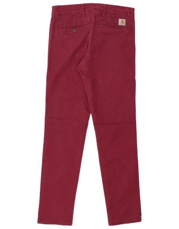 CARHARTT Slim Chinobukser til kvinder W31 L30 Bourgogne bomuld
