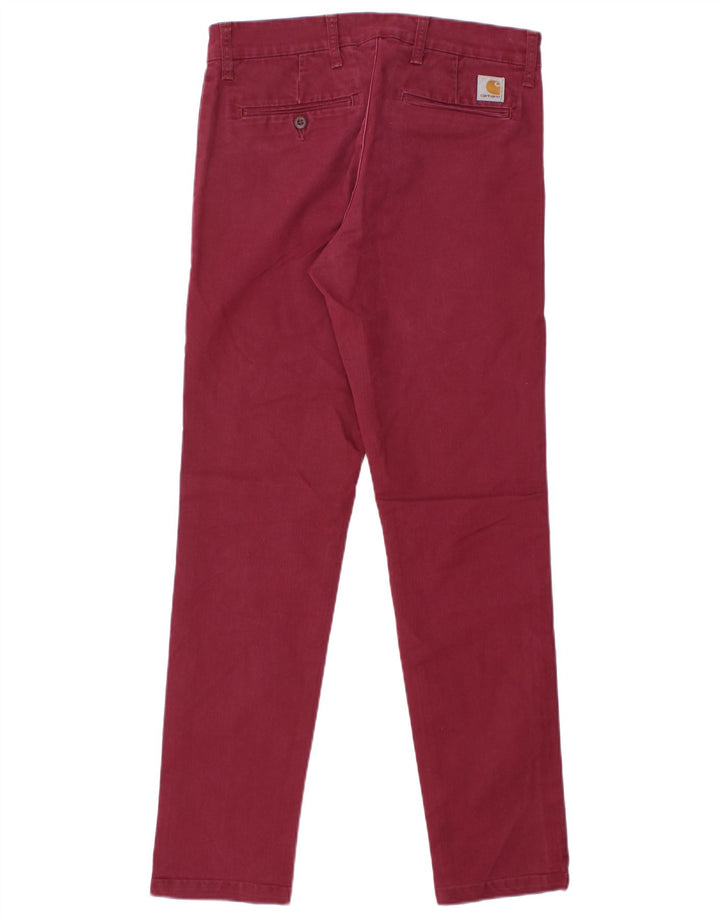 CARHARTT Slim Chinobukser til kvinder W31 L30 Bourgogne bomuld
