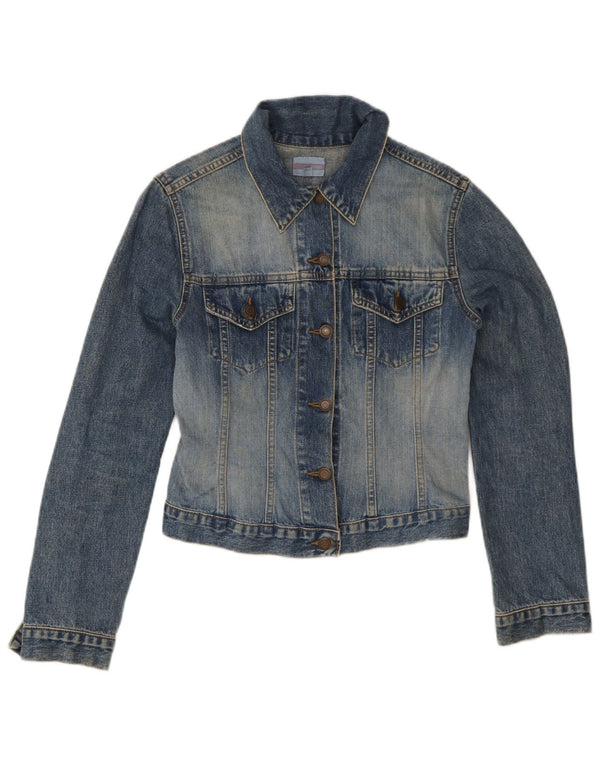 Oasis Womens Crop denimjakke UK 12 Medium Blue Cotton