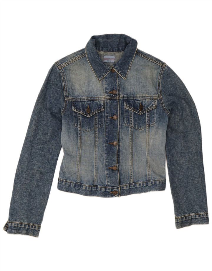Oasis Womens Crop denimjakke UK 12 Medium Blue Cotton