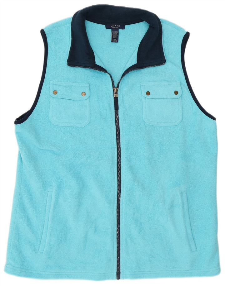 Chaps Dame Fleece Gilet UK 18 XL Blå Polyester