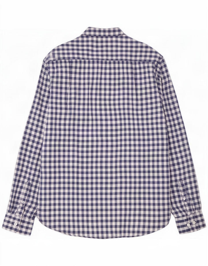 Marks & Spencer Herreskjorte Medium Blue Gingham Linen