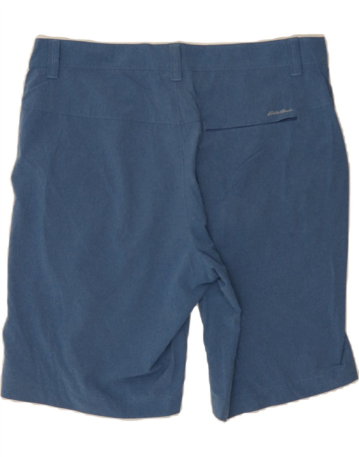 EDDIE BAUER Mens Chino Shorts W35 Large Blue Polyester Vintage Eddie Bauer and Second-Hand Eddie Bauer from Messina Hembry 