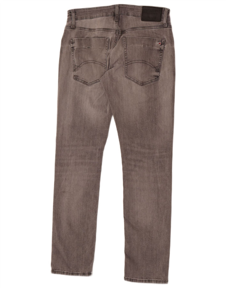 Tommy Hilfiger Herre Slim Jeans W33 L32 Grå Bomuld
