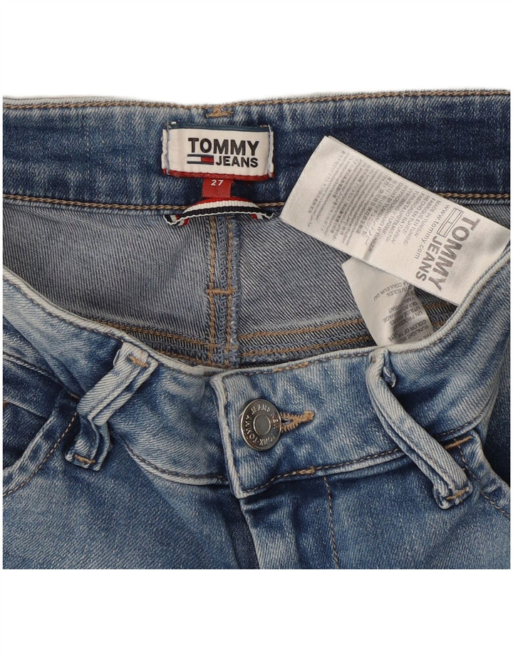 Tommy Hilfiger denimshorts til kvinder W27 Små blå bomuld