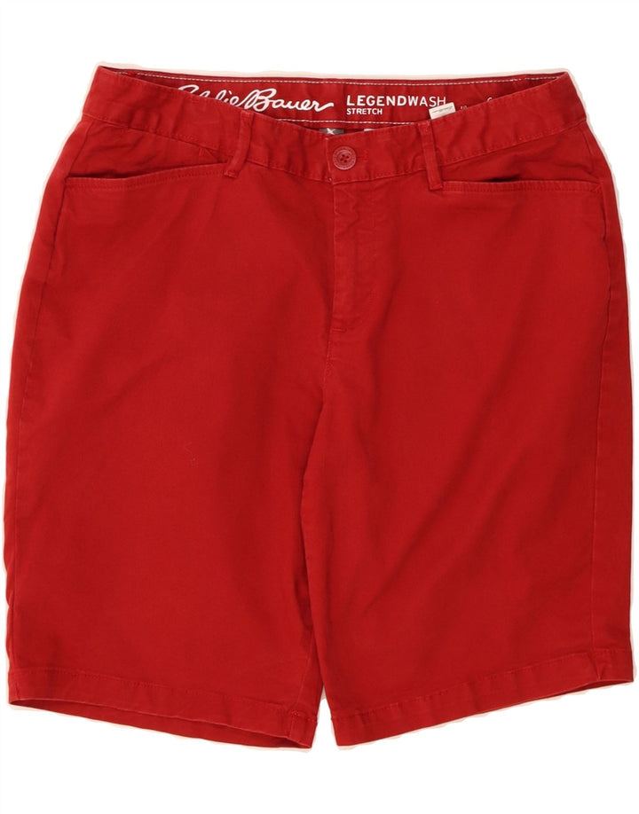 EDDIE BAUER Womens Casual Shorts US 8 Medium W30  Red Cotton Vintage Eddie Bauer and Second-Hand Eddie Bauer from Messina Hembry 