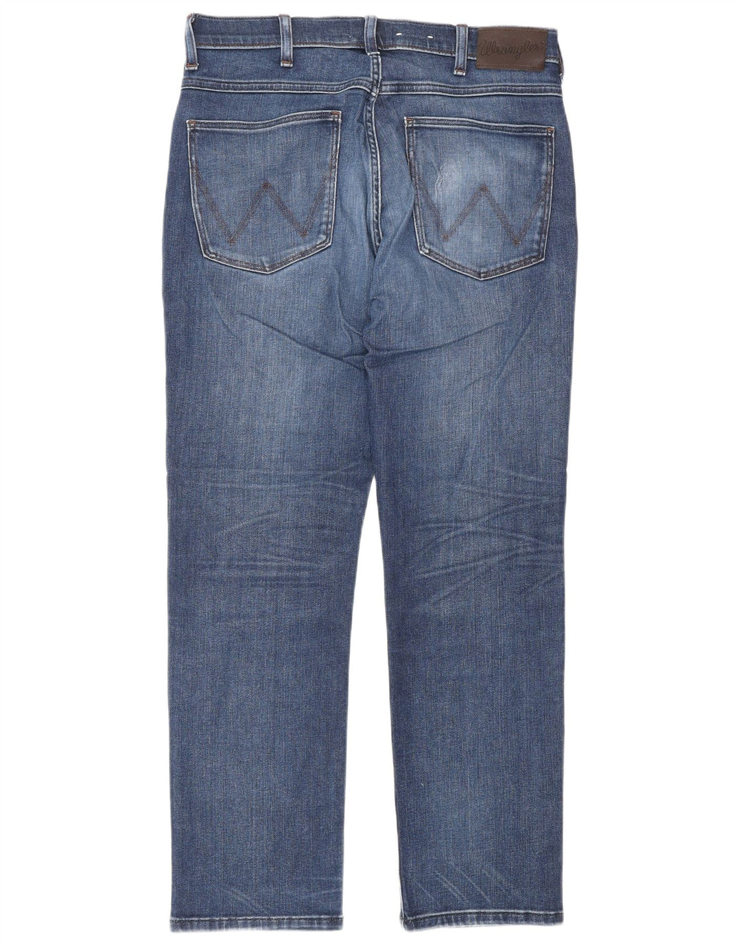 Wrangler Herre Arizona Straight Jeans W32 L30 Blå Bomuld