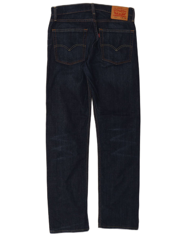 Levi's Herre 513 Slim Straight Jeans W31 L31 Marineblå Bomuld