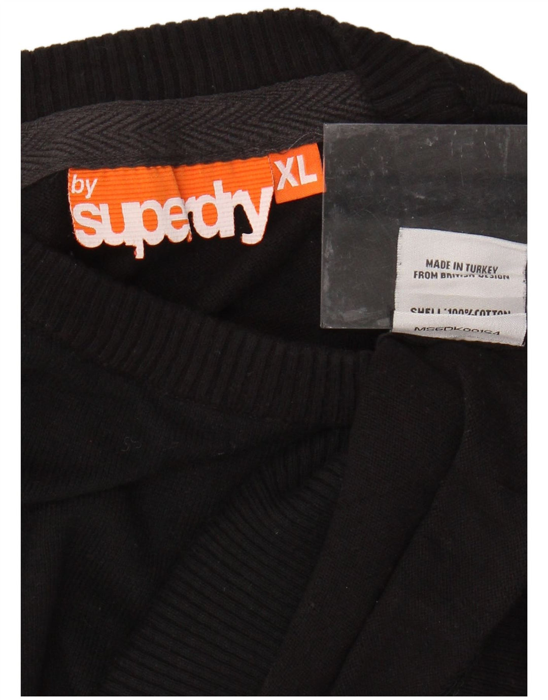 SUPERDRY Herre sweater med rund hals XL sort bomuld