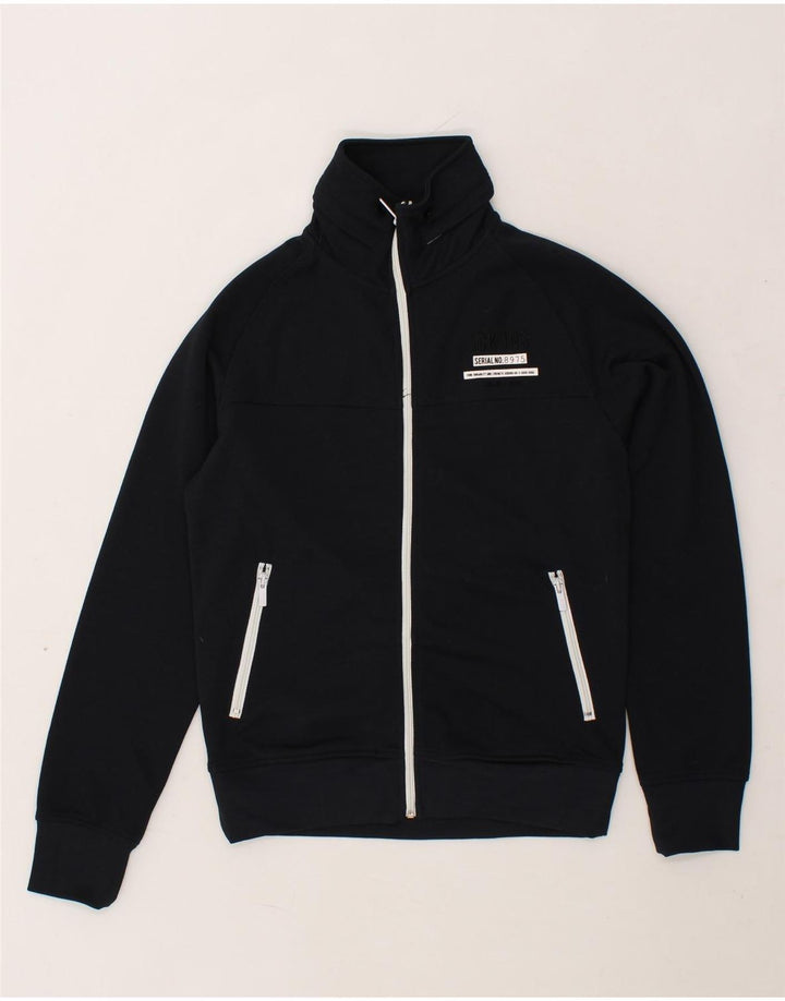 JACK & JONES Mens Tracksuit Top Jacket Small Navy Blue Polyester Vintage Jack & Jones and Second-Hand Jack & Jones from Messina Hembry 