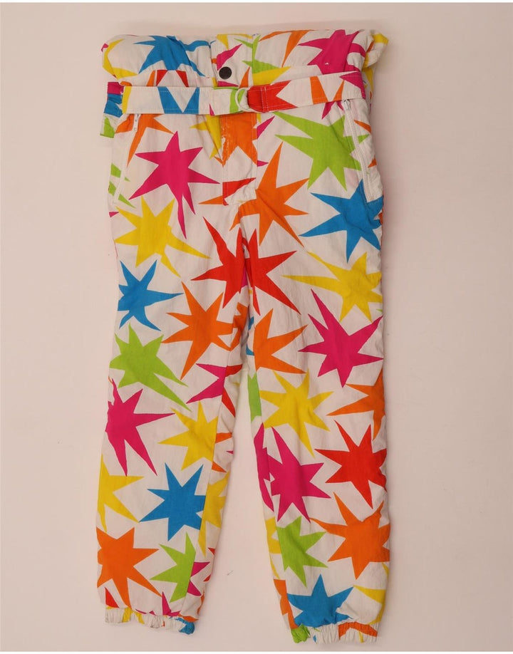 Enrico Coveri Dame Abstrakt Mønster Ski Jumpsuit UK 8 Small Multicolored