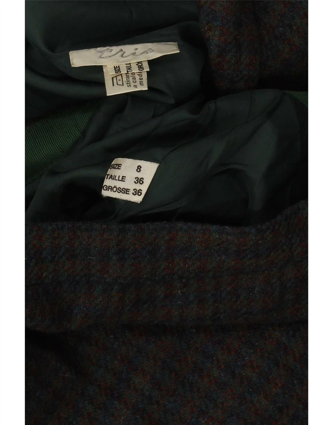 Tris Dame Dobbeltradet 2-delt nederdel Sæt UK 8 Small W26 Grey Check
