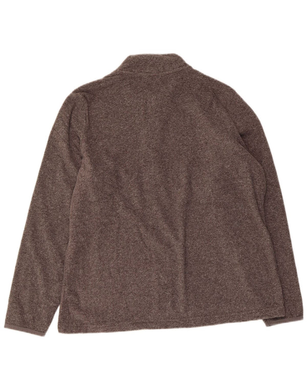 Marks & Spencer Fleecejakke til kvinder UK 16 Large Grå Flecked Polyester