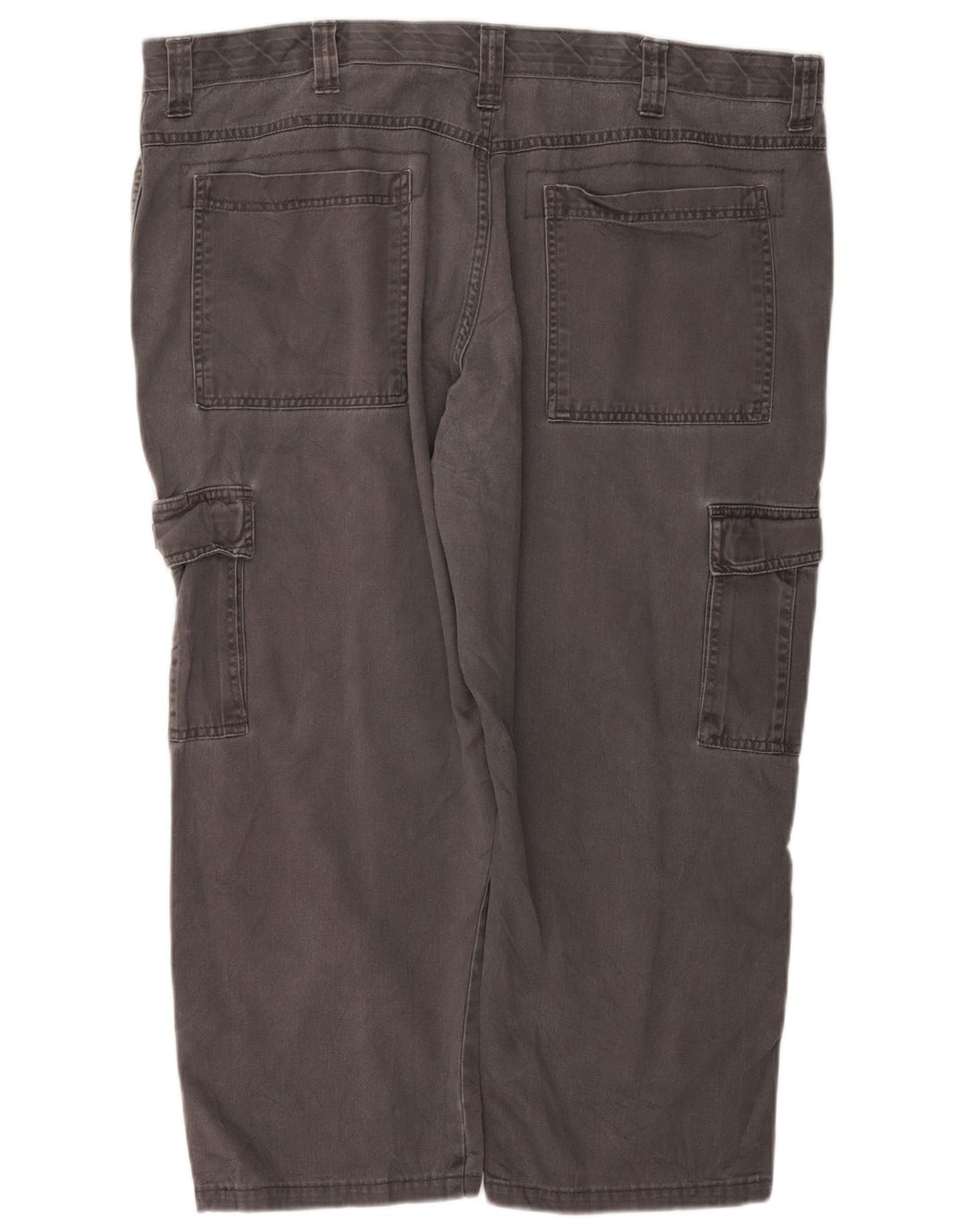 WRANGLER Straight Cargo Cropped bukser til mænd W40 L25 Grå bomuld